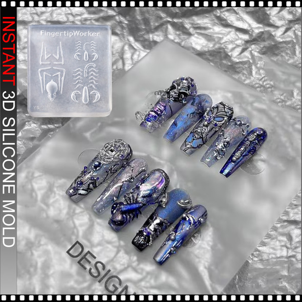 3D SILICONE MOLD Spider & Scorpion Design