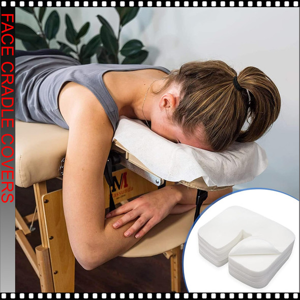 MASSAGE Disposable Face Cradle Covers Soft Non-Woven 200/Pack