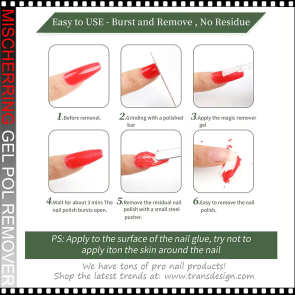 MISCHEERING Gel Polish Remover 0.5oz.