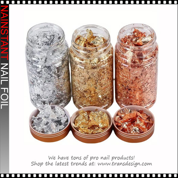 NAIL ART Foil Glitter Flakes Decoration 3Pcs/Set