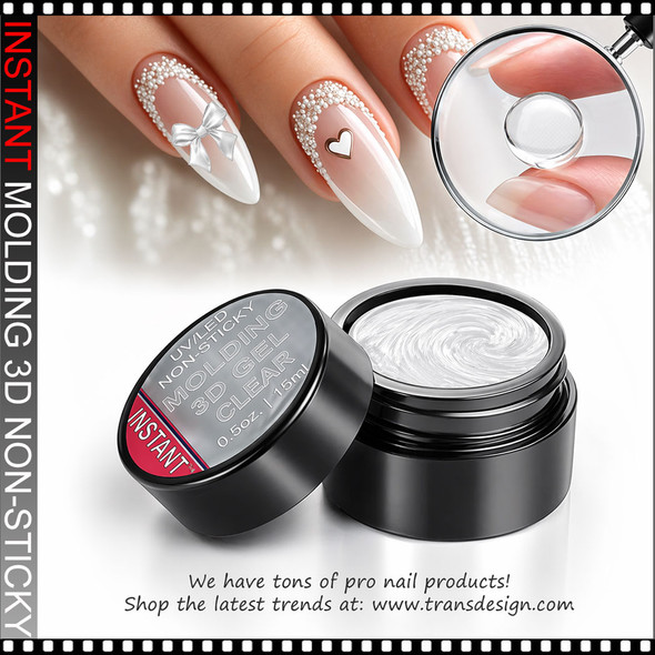 INSTANT MOLDING 3D GEL Non-Sticky, Clear 0.5oz.