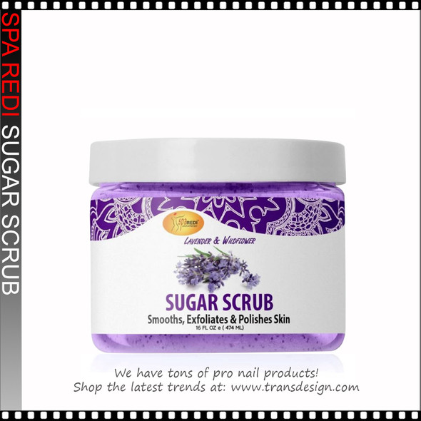 SPA REDI Sugar Scrub Lavender & Wildflower 16oz.