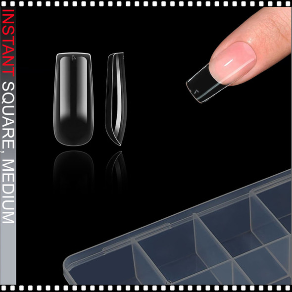 SQUARE -Medium, Clear, No 'C', Full Cover 550/Case