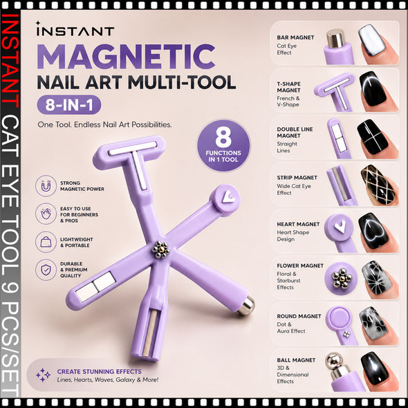 Magnetic Nail Art Multi-Tool 8-in-1