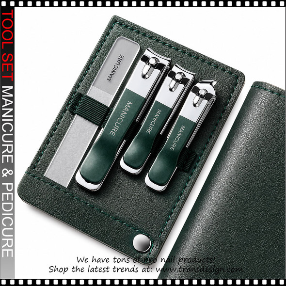 NAIL CLIPPER Stainless Steel 4/Set with Storage Case