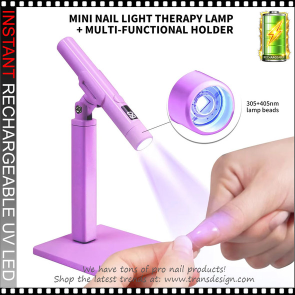 RECHARGEABLE UV LED Nail Lamp With 360 Degree Rotating Stand, 3W.