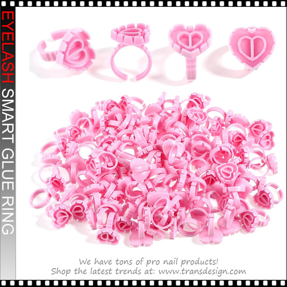 EYELASH Smart Glue Ring, Pink 25/Pack