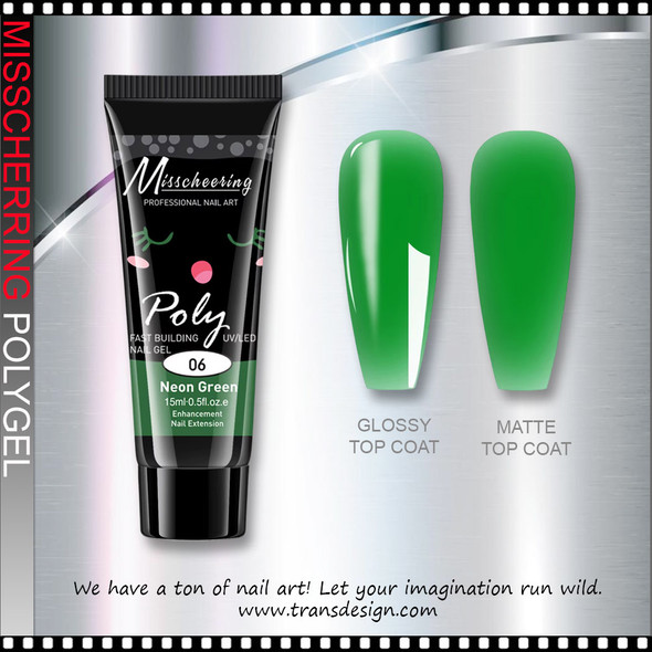 MISSCHEERING Polygel Neon Green #06