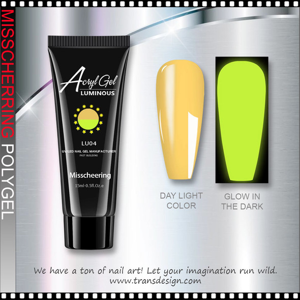 MISSCHEERING Polygel Luminous, Beige to Lime #LUO4