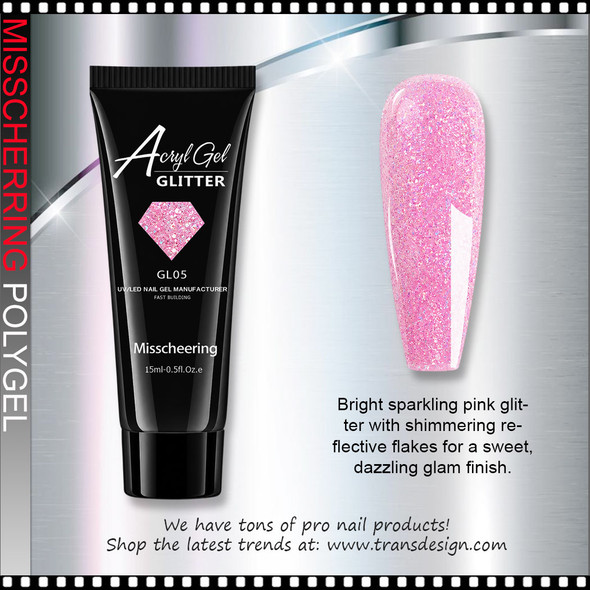 MISSCHEERING POLYGEL GLTTER Pink #GL05