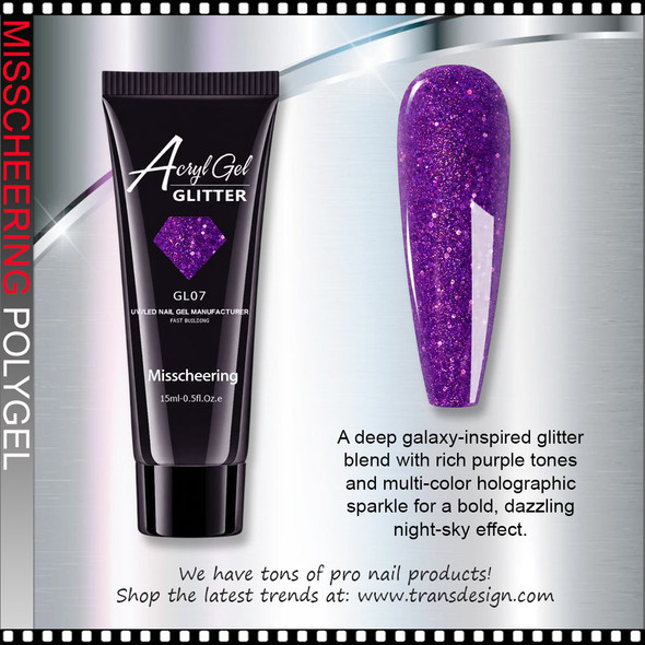 MISSCHEERING POLYGEL GLTTER Multi-color Holographic #GL07