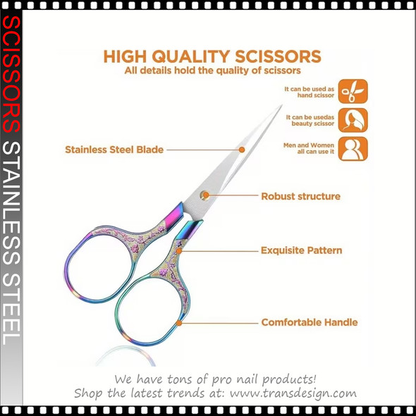 SCISSORS Stainless Steel Vintage 4.9" Length. Silver