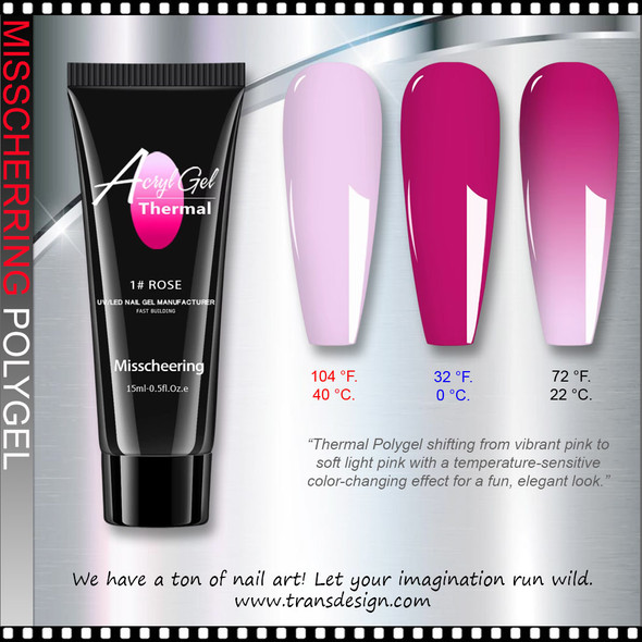 MISSCHEERING POLYGEL THERMAL 'Pink to Lt. Pink' Rose #01