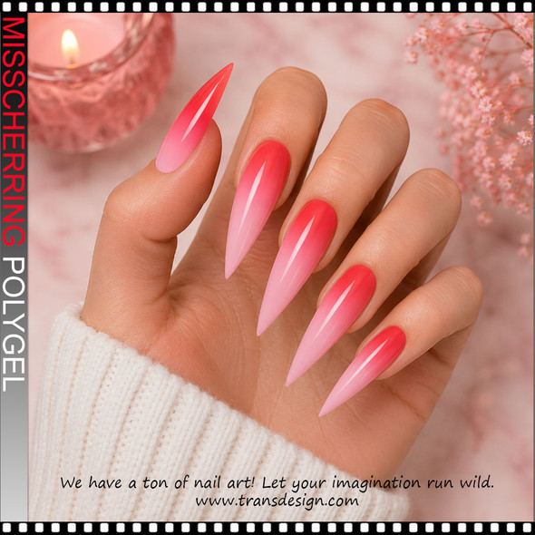 MISSCHEERING POLYGEL THERMAL 'Red to Pink' Rose #02