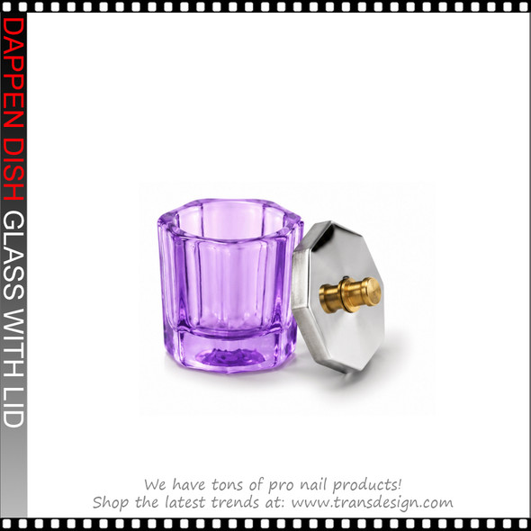 Dappen Dish Glass with Lid,  Purple