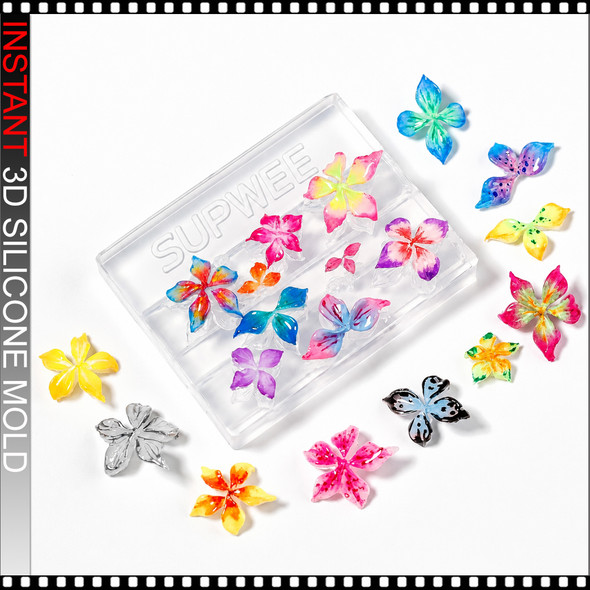 3D SILICONE MOLD Frangipani Flower Design