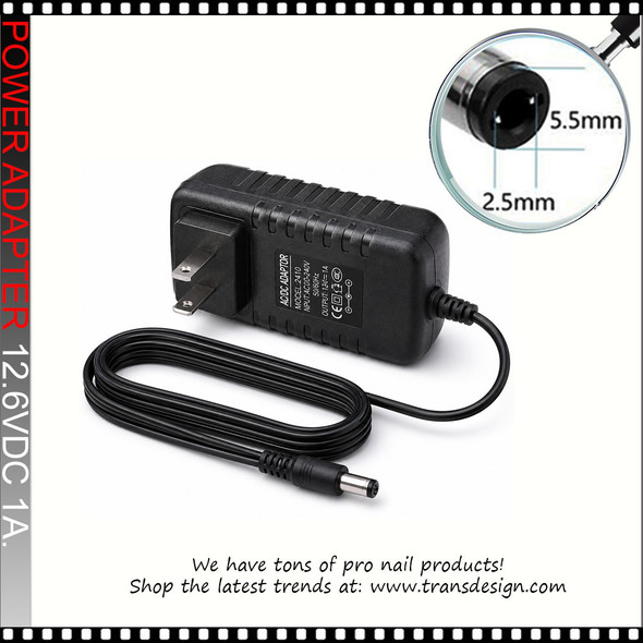 12.6VDC 1A. POWER ADAPTER Regular Plug