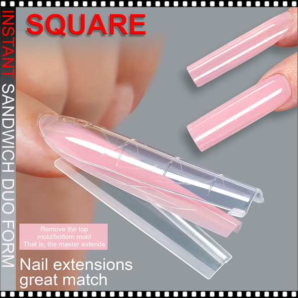 INSTANT SQUARE Sandwich Nail Duo Forms 256/Case