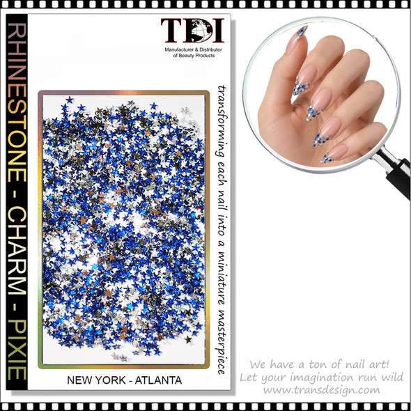 RHINESTONE Star Shape Sapphire Color 1440/Pack