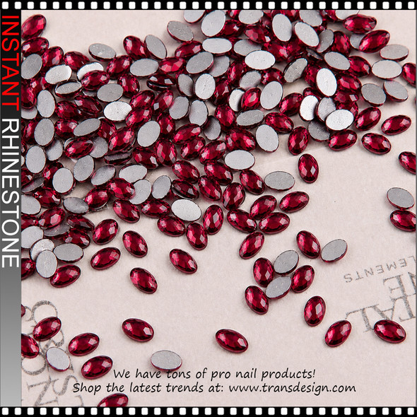 RHINESTONE Oval Shape Ruby Red Color 1440/Pack