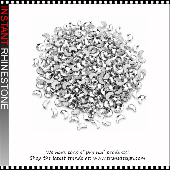 RHINESTONE Crescent Moon Shape Silver Color 1440/Pack