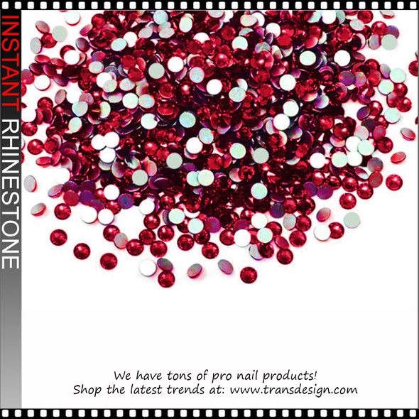 RHINESTONE Round Shape Red Color 1440/Pack