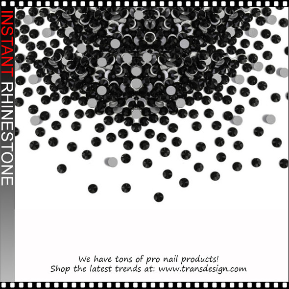 RHINESTONE Round Shape Jet Black Color 1440/Pack