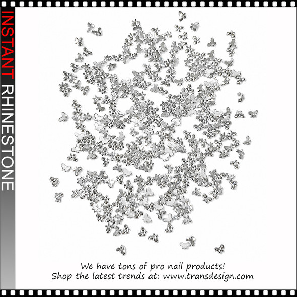 RHINESTONE Butterfly Shape Silver Color 1440/Pack