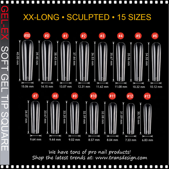GEL-EX Square, XX-Long, Sculpted 300/Case