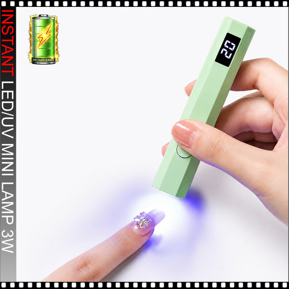 LED/UV MINI LAMP Rechargeable 3 Watts, Green