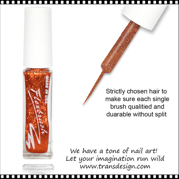 FLEXBRUSH Lacquer Base, Copper Glitter 1/3oz.