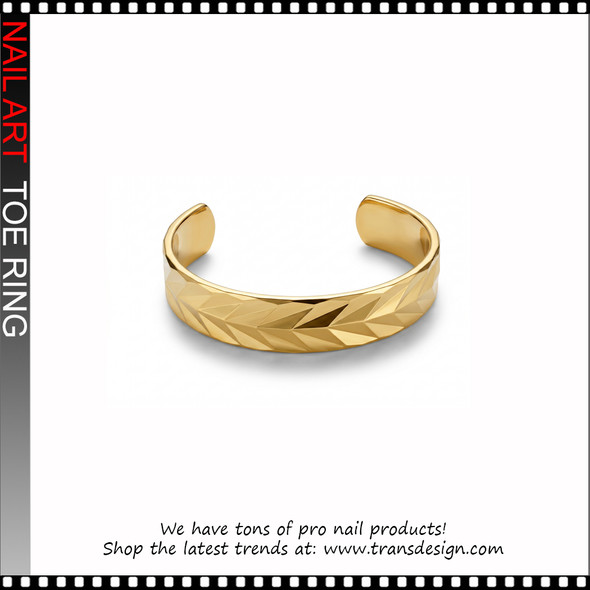 Adjustable Gold Chevron Geometric Toe Ring #11437