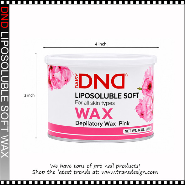 DND Liposoluble Soft Depilatory Wax "Pink", 14.1 oz