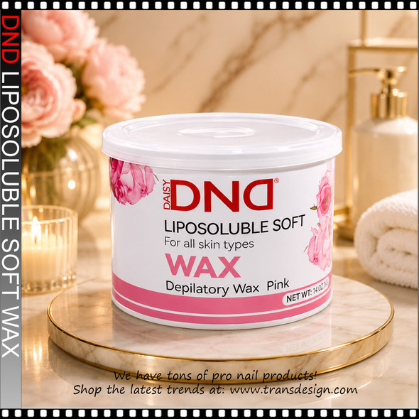 DND Liposoluble Soft Depilatory Wax "Pink", 14.1 oz
