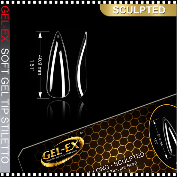 GEL-EX Stiletto, X-Long, Sculpted 450/Case