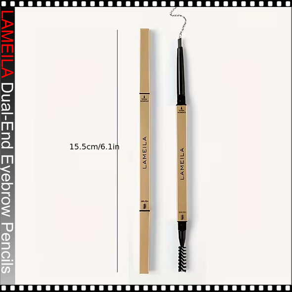 LAMEILA Dual-End Eyebrow Pencils (With Eyebrow Brush) Light Brown