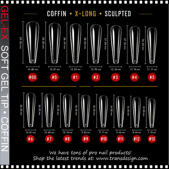 GEL-EX Coffin, X-Long, Sculpted 450/Case