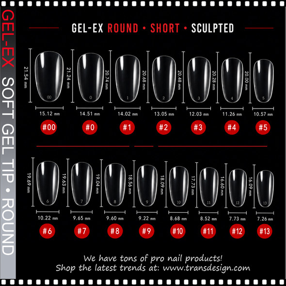 GEL-EX Round, Short, Sculpted 600/Case
