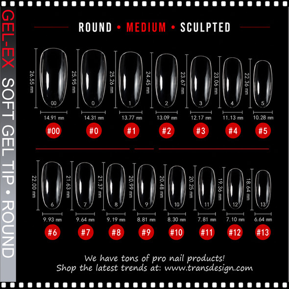GEL-EX Round, Medium, Sculpted 600/Case