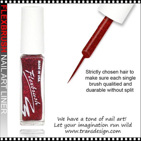 FLEXBRUSH Lacquer Base, Red Glitter 1/3oz.