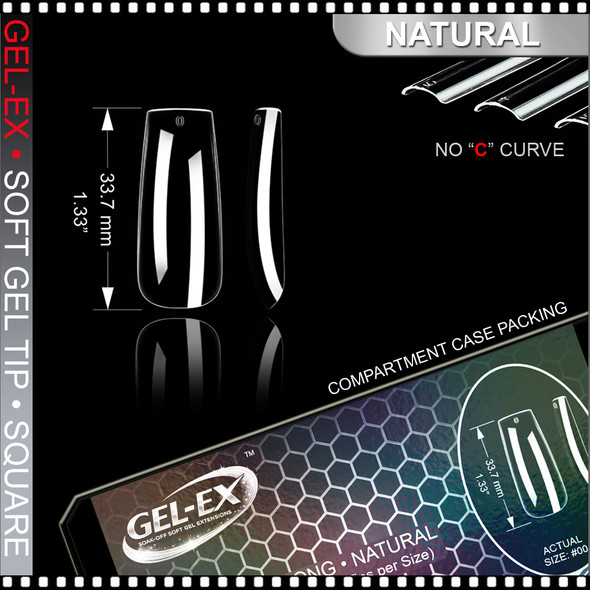 GEL-EX Square, Long, Natural 480/Case