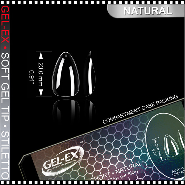 GEL-EX Stiletto, Short, Natural 600/Case