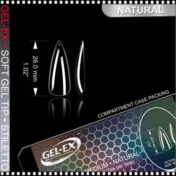 GEL-EX Stiletto, Medium, Natural 600/Case