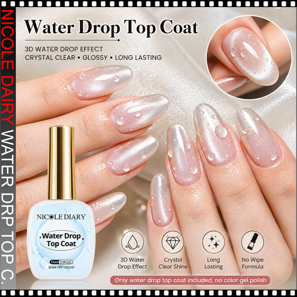 NICOLE DAIRY Water Drop Top Coat 0.5oz.