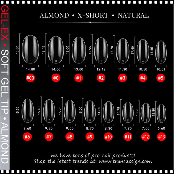 GEL-EX Almond, X-Short, Natural 600/Case
