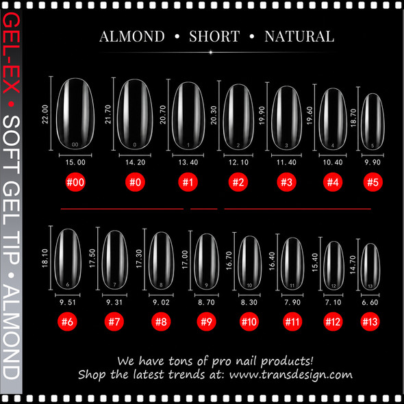 GEL-EX Almond, Short, Natural 600/Case