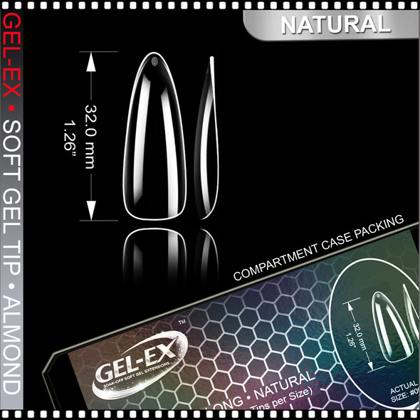 GEL-EX Almond, Long, Natural 600/Case