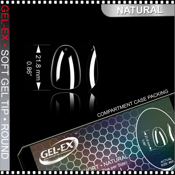 GEL-EX Round, Short, Natural 600/Case