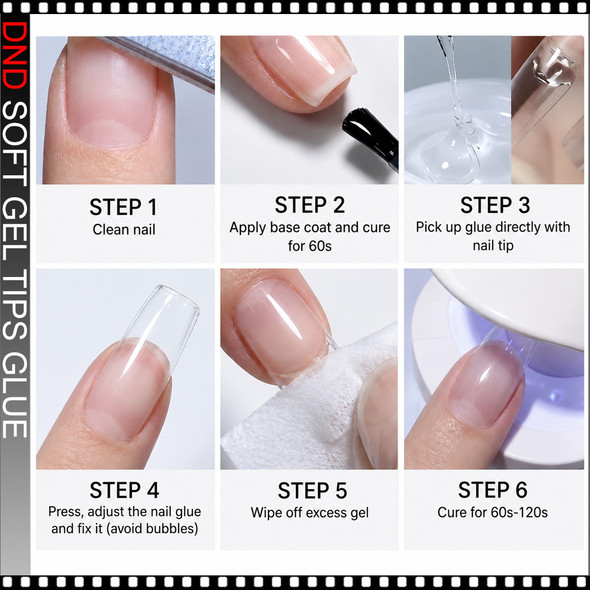 DND Soft Gel Tips Glue Jar 60g/2.12oz.