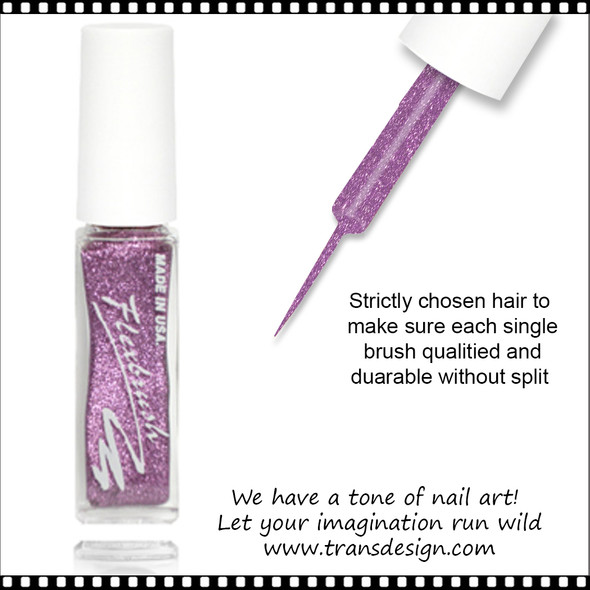 FLEXBRUSH Lacquer Base, Lavender Glitter  1/3oz.